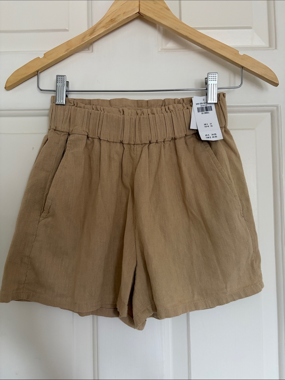 NWT Hollister Ultra High-Rise Linen Blend Shorts XXS Tan